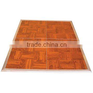 Movable dance floor, teak wood color for sale