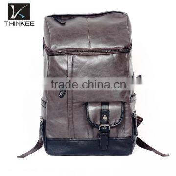 China  newest design fashion travel backpack pu leather backpack