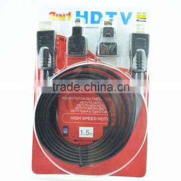 Multifuction 3 in 1 Hdmi to Mini Micro Hdmi Displayport Converter Cable for Smartphone Camera Monitor Hometheater photo-6