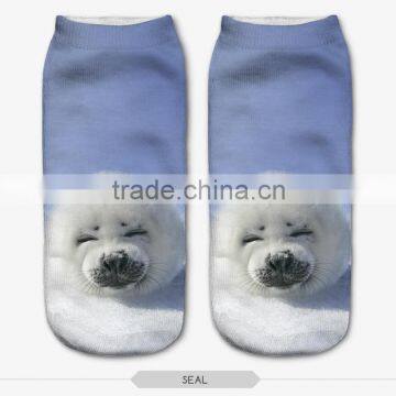 high quality animals 3d digital full print colorful mens ankle socks