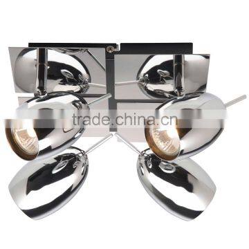 4 Light Ceiling Spot Light in Chrome ceiling track lighting fixtures