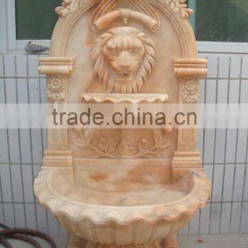 Garden Carving Animal Lion Head Wall Water Fountain