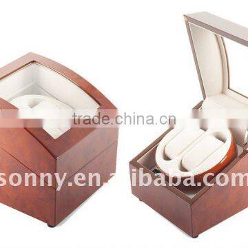 Double watces Wooden Auto Watch Winder Box