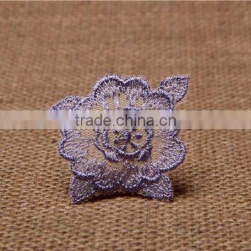 flower four leaf pattern hand made embroidery chemical lace applique for accessory