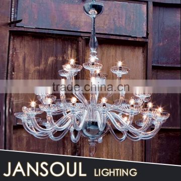 2016 new arrival europe murano chandelier live candle lamp 110v&240v diaphanous glass pendant lights