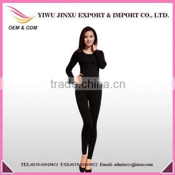 seamless long underwear pajamas set sexy women black thermal underwear