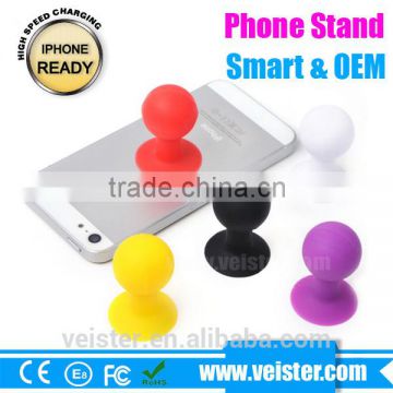 Universal Super Cute Mini Shaped Silicone Rubber Cuction Cup Smart Phone Cellphone Stand Holder Mount for Apple iPhone 6