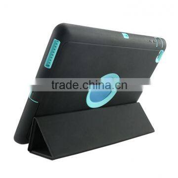 For IPad Air 2 Military Defender Shockproof PU Flip Case With Removable Kickstand photo-2