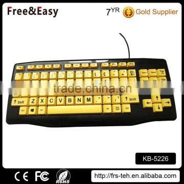 Waterproof Color With Large Keys Plug and Play Children Wired Keyboard photo-3