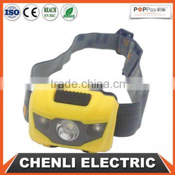 Poppas T16 2+1 red smd led 3AAA battery operated waterproof outdoor camping running walking head lamp