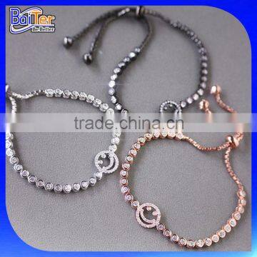 Hot Sale Gold Bracelet Jewelry Design For Girls 925 Sterling Silver Adjustable Diamond Bracelet 2015 For Girls