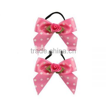 Wedding decoration ribbon bow with elastic loop