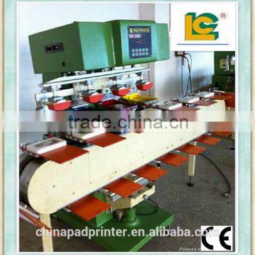 Open Ink well Tray Pad Printer With Oval Conveyor/tampografia printing machine SPM4-200-16TN