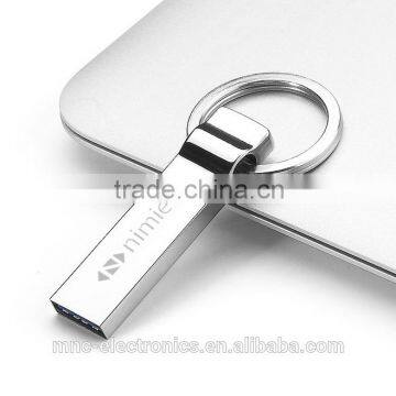 USB 2.0 and 3.0 High Speed Laser Engraved Customize Logo Stainless Steel Real Capacity Usb Flash Pen Drive With Key Chain Ring Quality Choice photo-2