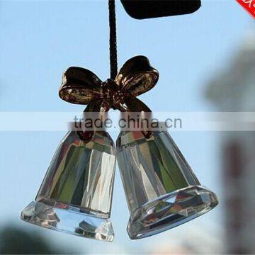 bulk newest crystal star pendant/drop crystal christmas bell ornaments