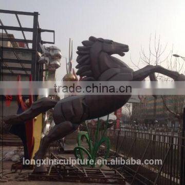 Horse Sculpture Stainless Steel Horse Statue For Decor