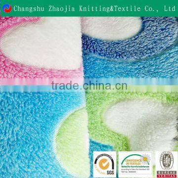 Polyester Knitted printed Coral Fleece Fabric For a variety of purposes