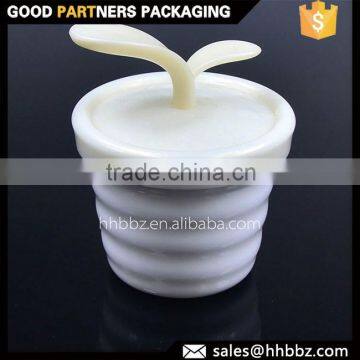 Bulk cosmetic packaging flowerpot shape hair care 120ml plastic jar