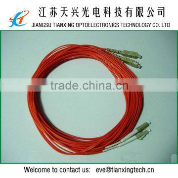 Multimode orange 2.0mm PVC jacket duplex 2 Meters SC LC patch cord