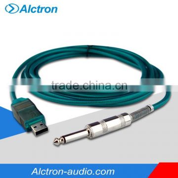 Alctron UC200 Professional Audio Digital Interface, USB adapter cable, 1/4" TRS to USB converter