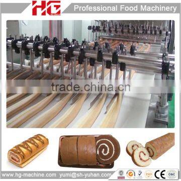 complete sets swiss roll cake baking production line