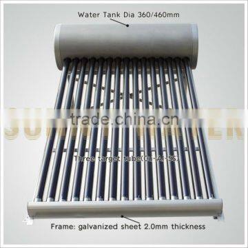 high quality non pressure solar water heater, compact solar water heater, solar energy system