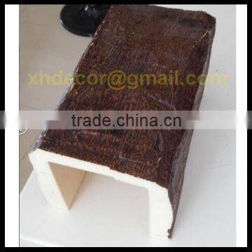 Eco-friendly material U shape light weight for ceiling decoration faux imitation polyurethane wood beam