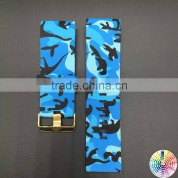 28mm Camouflage Silicone Watch Bands Straps