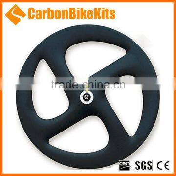 CBK Aero Design 700c Road/ Track Carbon Fixed Gear 4 Spokes Wheel Clincher