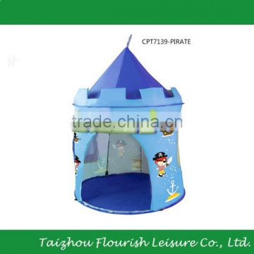 Blue Pirate Printing Kids Play Castle Tent