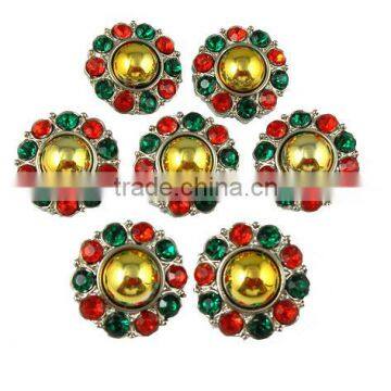 Hot sale wholesale retail sewing button acrylic rhinestone button with shank pearl Christmas button For DIY flower center