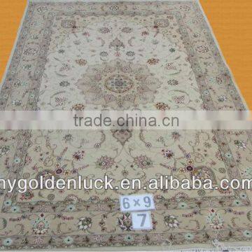 6x9ft wool silk isfahan persian carpets