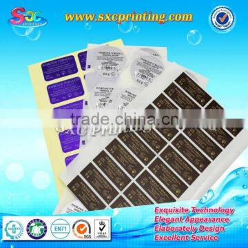 Printing Custom Die Cut Waterproof Self Adhesive Sticker Label