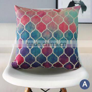 Mediterranean Style Square Linen Replaceable Pillowcase Throw Pillow Cushion Cover photo-5