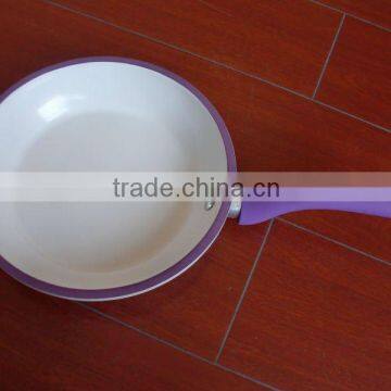 New kitchen design white ceramic alumium forged fry pan