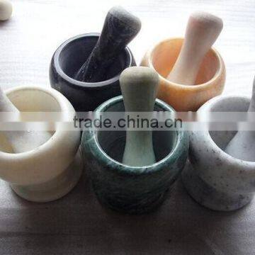 Different Color Marble Mortar And Pestle