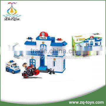 Preschool educational toys building bricks police toy set