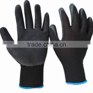 Foam palm coated terry winter working gloves