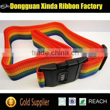 Nylon belt polyester luggage strap rainbow luggage belt