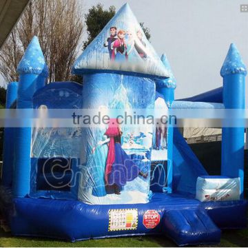 Commercial inflatable frozen bouncy boucer, inflatable bouncer castle slide for sale