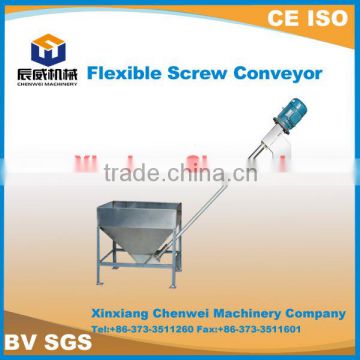 Low cost flexible tube and auger spring screw conveyor