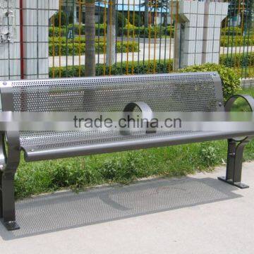 Metal public bench steel public seating bench