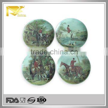 home decor 8 '' round ceramic decorative grape plates, riding view display plates