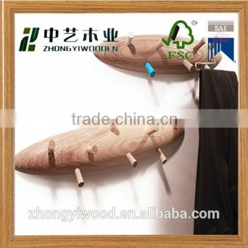 Trade assurance FSC&SA8000 wooden wall hooks art craft