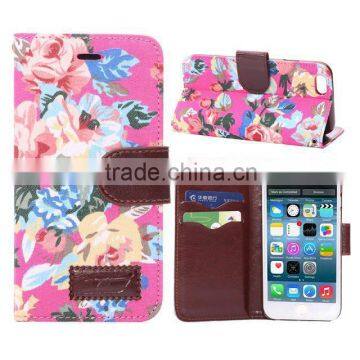 Fabric Wallet leather case for iphone 6 4.7"