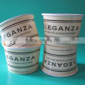 Custom Logo Printed Paper Ice Cream Frozen Yogurt Cups