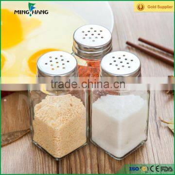 70ml Square Shape Empty Clear Glass Spice Pepper Jar photo-6