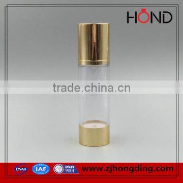 zhejiang gold black 120ml acrylic plastic packaging for skin care ,airless punp bottle,acrylic lotion pump