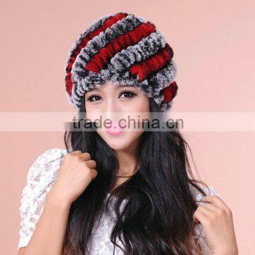 Lady Winter Fashion Windproof Rabbit Fur Warm Hats And Caps,Winter Fur Hats Wholesale