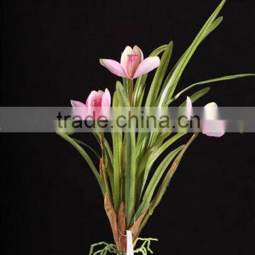 High quality beautiful artificial cymbidium flower a bunch of orchid flower